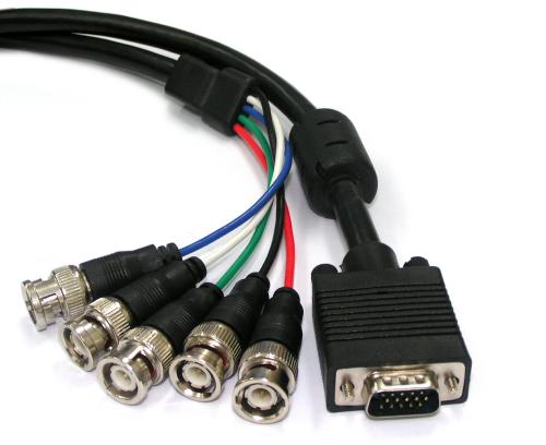VGA Male to 5xBNC Male Cable 1.5m
